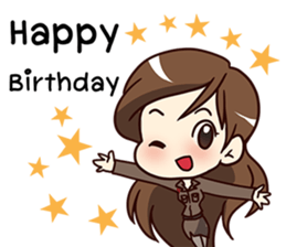 A-Run Greeting Happy Birthday 2017 sticker #14408770