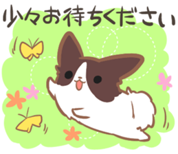 4 Papillon nestles up to daily life sticker #14409170
