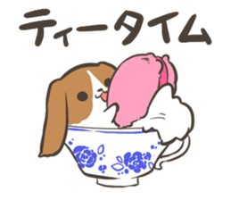 4 Papillon nestles up to daily life sticker #14409176