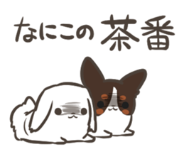 4 Papillon nestles up to daily life sticker #14409182