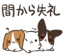 4 Papillon nestles up to daily life sticker #14409204