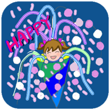 Cat and girl part 14 sticker #14409253