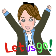 Cat and girl part 14 sticker #14409259