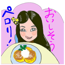 Cat and girl part 14 sticker #14409261