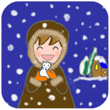 Cat and girl part 14 sticker #14409264