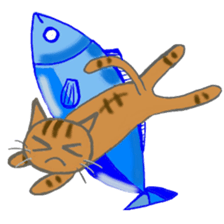 Cat and girl part 14 sticker #14409268