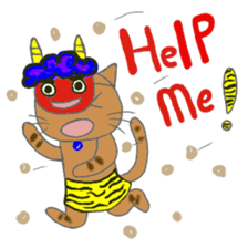 Cat and girl part 14 sticker #14409270