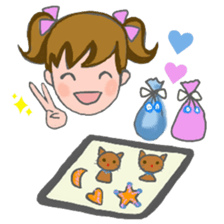 Cat and girl part 14 sticker #14409271