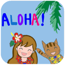 Cat and girl part 14 sticker #14409273