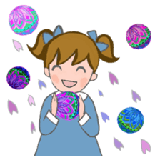 Cat and girl part 14 sticker #14409276