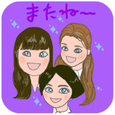 Cat and girl part 14 sticker #14409280