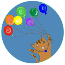 Cat and girl part 14 sticker #14409284