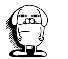 Man rabbit2 sticker #14409477