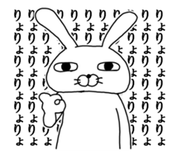 Man rabbit2 sticker #14409479