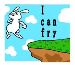 Man rabbit2 sticker #14409488