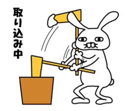 Man rabbit2 sticker #14409489