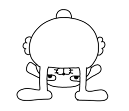 Man rabbit2 sticker #14409492