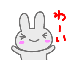 rabbit greeting sticker sticker #14410070