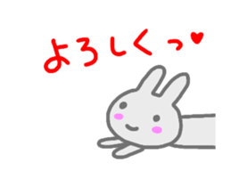 rabbit greeting sticker sticker #14410071