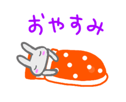 rabbit greeting sticker sticker #14410073