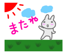 rabbit greeting sticker sticker #14410076