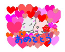 rabbit greeting sticker sticker #14410077