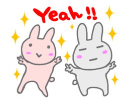 rabbit greeting sticker sticker #14410078