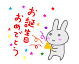 rabbit greeting sticker sticker #14410087