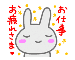 rabbit greeting sticker sticker #14410092