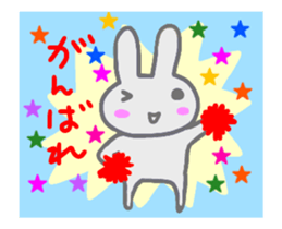 rabbit greeting sticker sticker #14410093