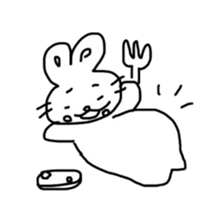 Mochi usagi's cooking time sticker #14410675