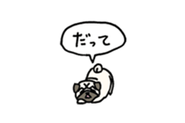 Small pugs sticker #14412416