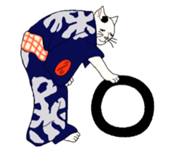 Cat Ukiyoe 2 sticker #14412478