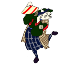 Cat Ukiyoe 2 sticker #14412479