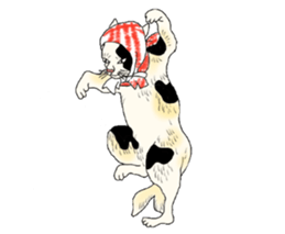 Cat Ukiyoe 2 sticker #14412482