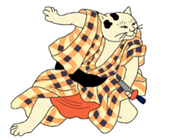Cat Ukiyoe 2 sticker #14412490