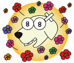 Adant and her dog's daily life 4 sticker #14413349