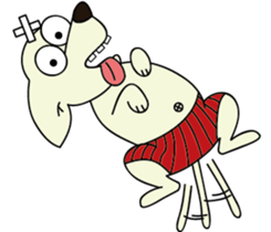 Adant and her dog's daily life 4 sticker #14413368