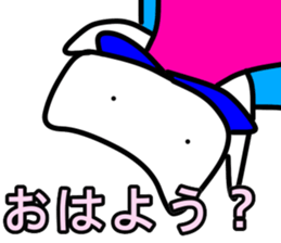 Lazy white cat 2 sticker #14413577