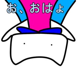 Lazy white cat 2 sticker #14413580