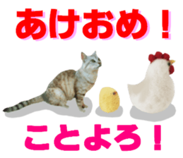 Cat's New Year sticker #14415142