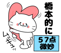 Funny Face Cat Hashimoto sticker #14415557