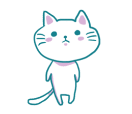 Blue Green Cat Mifu sticker #14415574