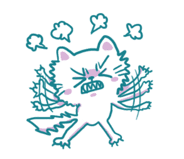 Blue Green Cat Mifu sticker #14415575