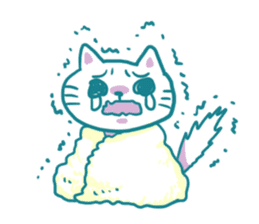 Blue Green Cat Mifu sticker #14415576