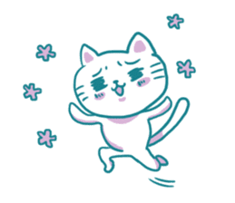 Blue Green Cat Mifu sticker #14415577