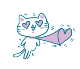 Blue Green Cat Mifu sticker #14415578