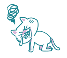 Blue Green Cat Mifu sticker #14415580