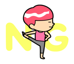 Everyday conversation with yoga sticker #14415729