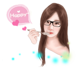 Romance romantic girl sticker #14415973